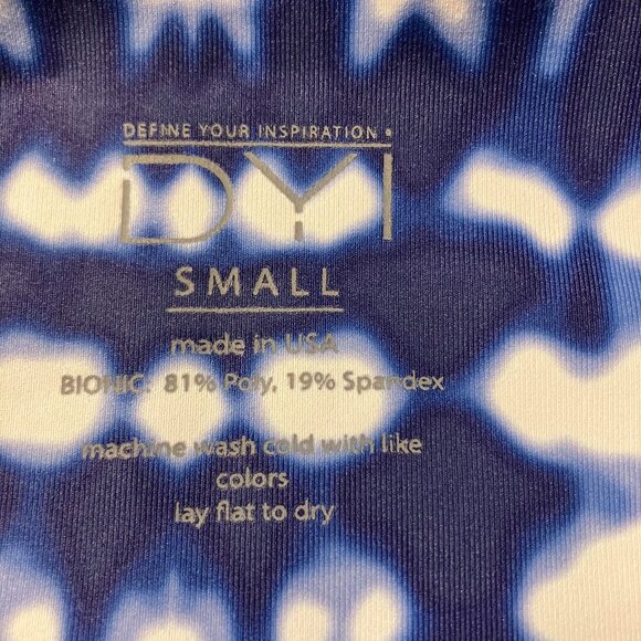 Define Your Inspiration (DYI) Indigo Tie Dye Leggings Small EUC - Picture 6 of 7